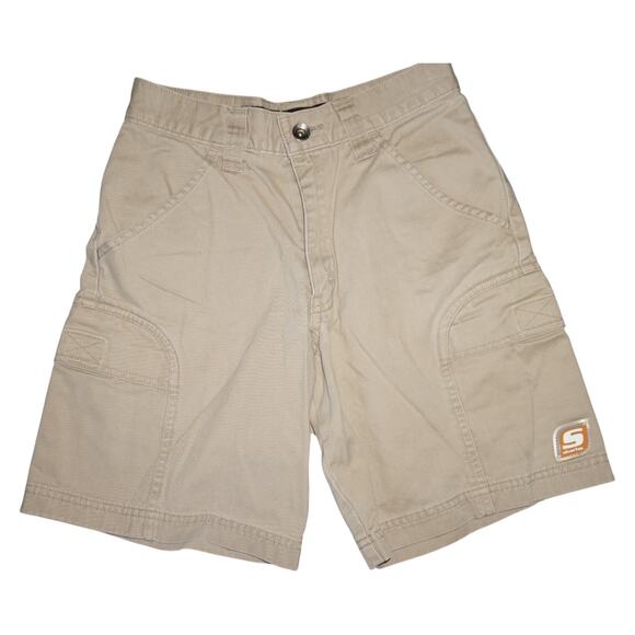 Vintage Levi’s Silvertab Khaki Carpenter Shorts Size 8 XS Y2K Streetwear Utility - Picture 5 of 9